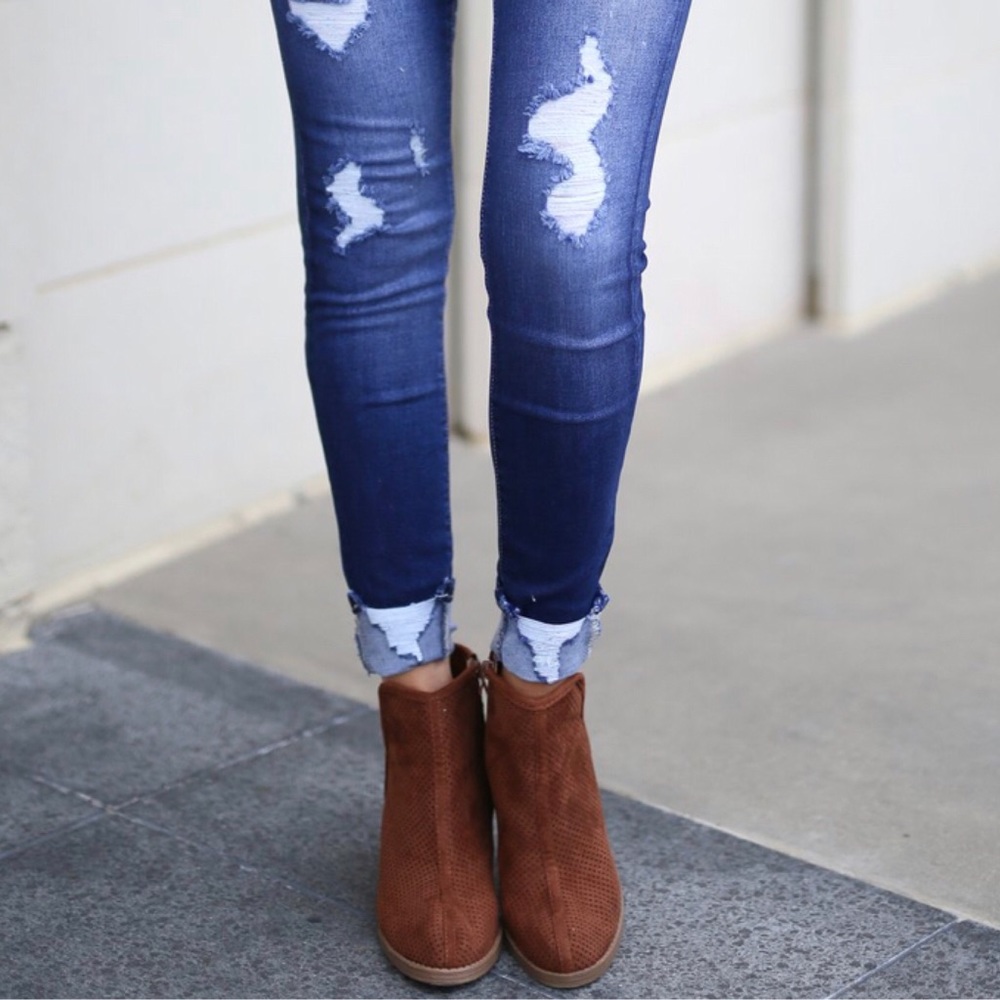 Perforated Ankle Booties - Picture 7 of 7